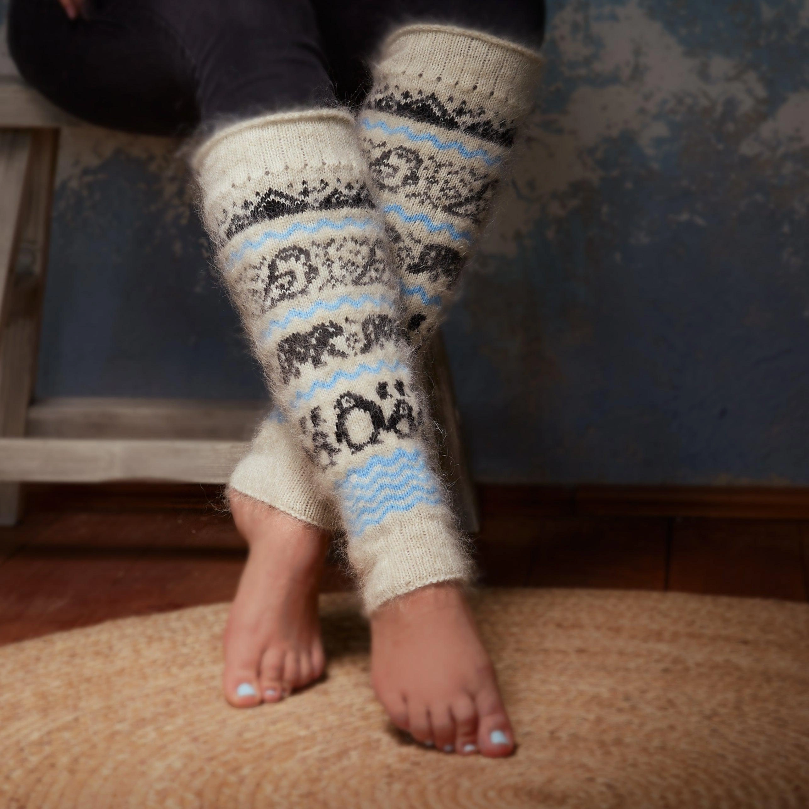 Cozy Goat Wool Leg Warmers for Winter Style