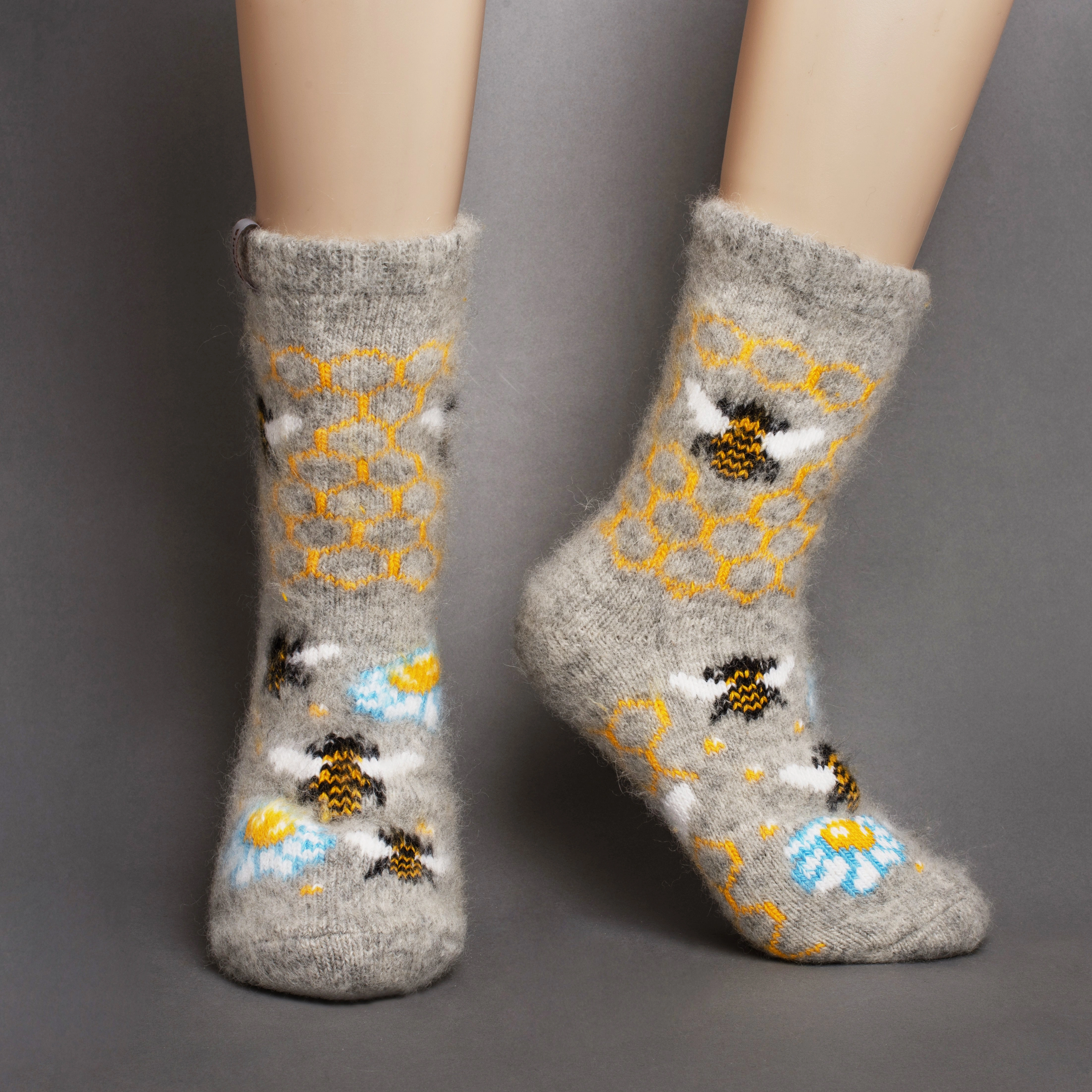 Cozy Bee Merino Crew Socks: Women's Comfort, Naturally Warm & Soft.